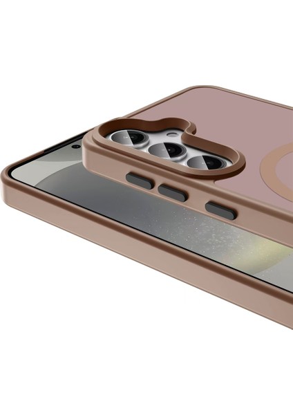 Samsung Galaxy S25 Kılıf Magsafe Şarj Özellikli Mat Arka Yüzey Zore Sio Kapak + Nano Ekran Koruyucu modelleri