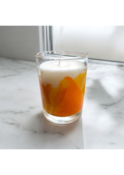 Mandalina Kokulu Hediyelik Bardak Mum modelleri