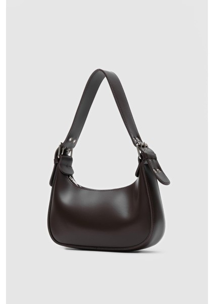 Muse Acı Kahve Oval Baget Çanta