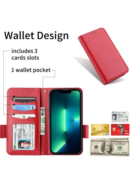 Apple Iphone 16 Uyumlu Kılıf Deri Görünümlü Kapaklı Kartlıklı Standlı Kamera Koruyuculu Kapak fiyatları