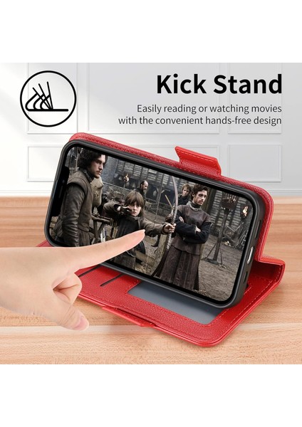 Apple Iphone 16 Uyumlu Kılıf Deri Görünümlü Kapaklı Kartlıklı Standlı Kamera Koruyuculu Kapak modelleri