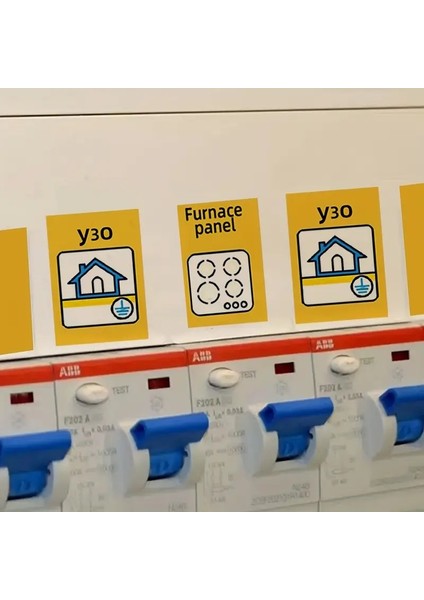 (2Adet) Elektrik Paneli Etiketi Sticker,54 Adet/Set Elektrik Kutusu Elektrik Paneli Devre Kesici Hatırlatma Sticker Hızlı Tanımlama Etiketi Etiket Sticker Grubu