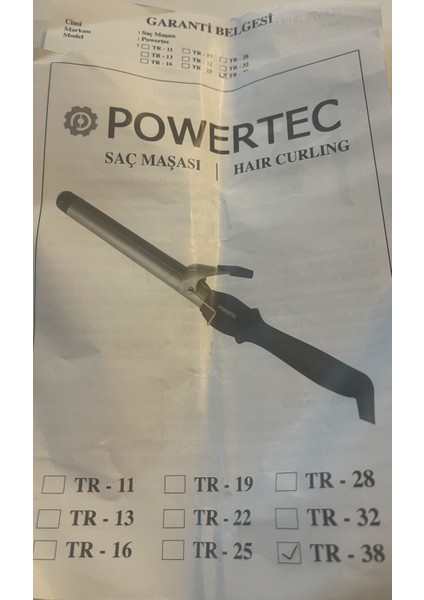 Powertec Tr-38 Professional Saç Maşası 38 mm