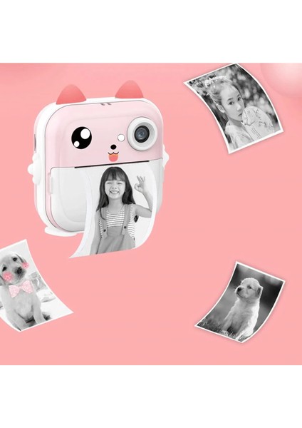 Print Camera Çocuk Fotoğraf Makinesi Dijital Hd Video Kamera Anlık Termal Şipşak Fotoğraf Makinesi