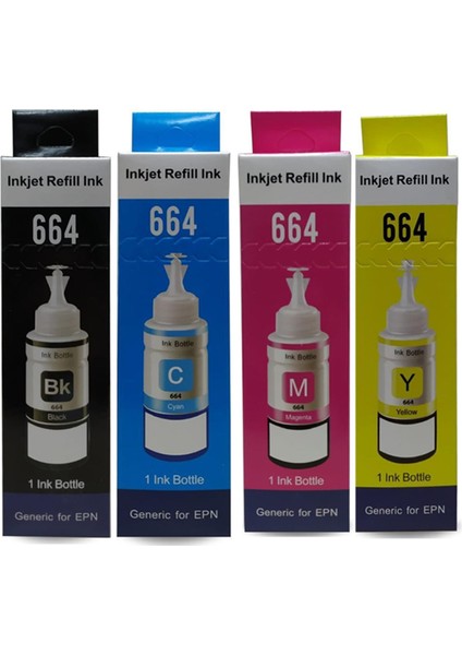 Epson Uyumlu Ecotank L360 Mürekkep Takım 4 Renk Muadil