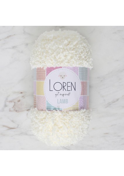 Lamb Açık Krem El Örgü - R019 - 34419