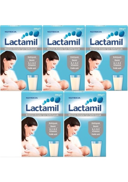 Nutrıcıa Lactamil 200GR (Emziren Anneler Için Sütlü Içeçek) (5 Li Set)