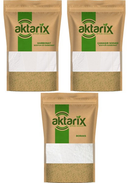 Ekolojik Temizlik Boraks 3 Kg, Çamaşır Sodası 3 kg , Karbonat 3 kg