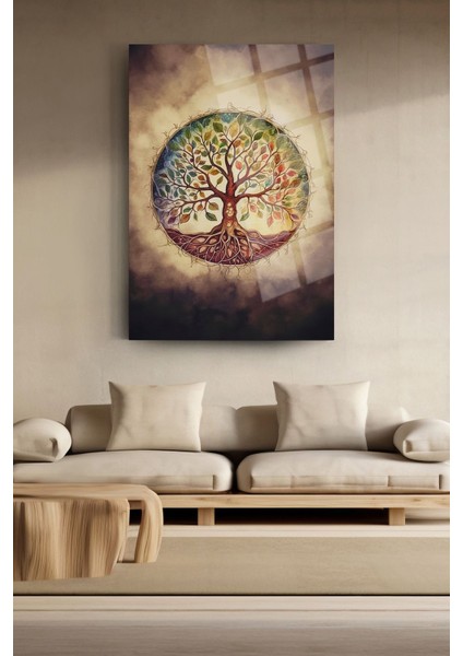Hayat Ağacı Cam Tablo 7 Modern Tablo Soyut Tablo Dekoratif Tablo Salon Tablosu fiyatları