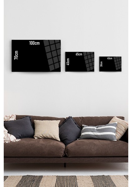 Geometrik Desen Yapraklar Dekoratif Cam Tablo Modern Tablo Salon Tablosu modelleri