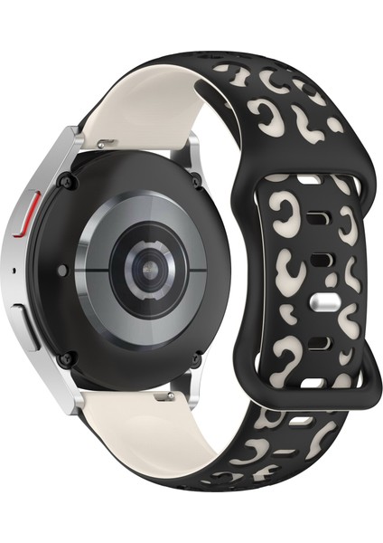 Samsung Galaxy Watch 7-6-5-4 & Huawei Watch Gt2-Gt3-Gt4 42MM Uyumlu A+Kalite Leopar Desenli Kordon