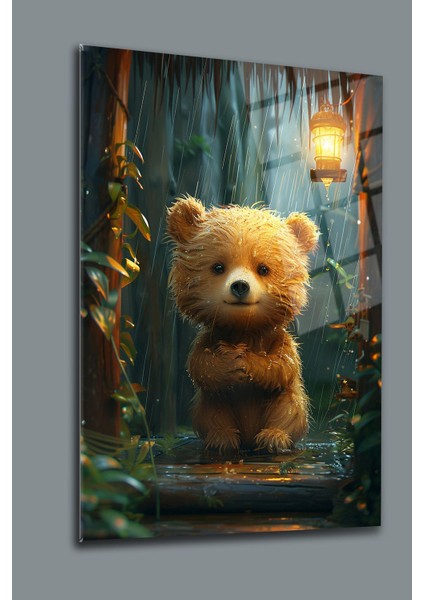 Sevimli Ayı Kırılmaz Cam Tablo Modern Tablo Ev Dekorasyonu Salon Ofis Tablosu