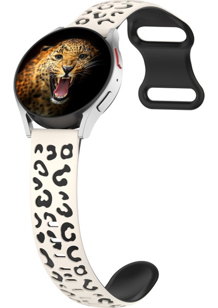 Samsung Galaxy Watch 7-6-5-4 & Huawei Watch Gt2-Gt3-Gt4 42MM Uyumlu A+Kalite Leopar Desenli Kordon