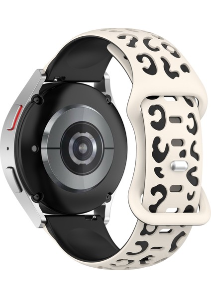 Samsung Galaxy Watch 7-6-5-4 & Huawei Watch Gt2-Gt3-Gt4 42MM Uyumlu A+Kalite Leopar Desenli Kordon