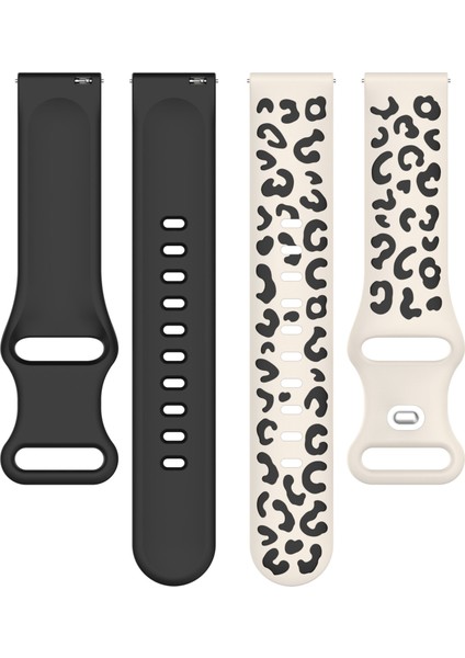 Samsung Galaxy Watch 7-6-5-4 & Huawei Watch Gt2-Gt3-Gt4 42MM Uyumlu A+Kalite Leopar Desenli Kordon