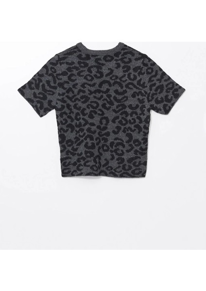 Lcw VisionLeopar Kısa Kol Kazak fiyatları