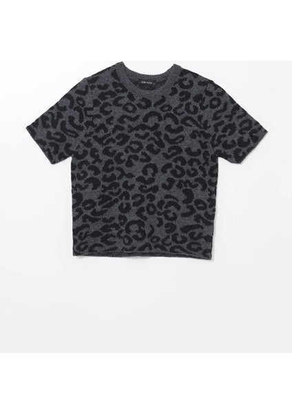 Lcw VisionLeopar Kısa Kol Kazak modelleri