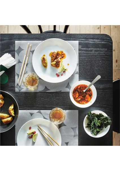 6 Adet Kase Çap 15 cm 6 Adet Yemek Tabağı Çap 20 cm İkea Yemek Takımı Seti Temperli Cam modelleri