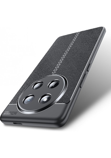 Honor Magic 7 Lite Kılıf Kamera Korumalı Dikiş Desenli Darbe Emici Deri Görünüm Silikon Kapak