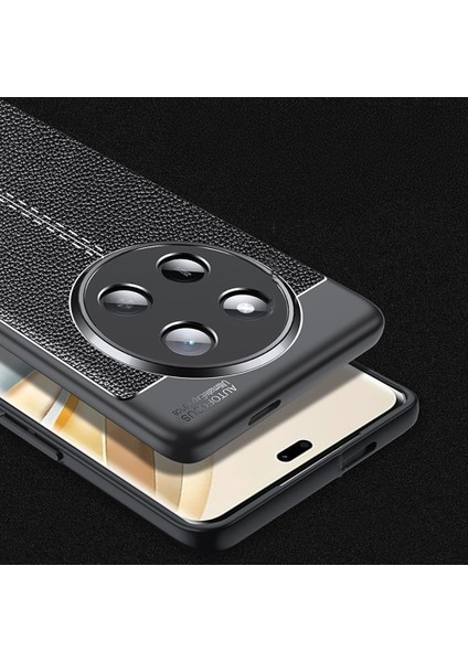 Honor Magic 7 Lite Kılıf Kamera Korumalı Dikiş Desenli Darbe Emici Deri Görünüm Silikon Kapak
