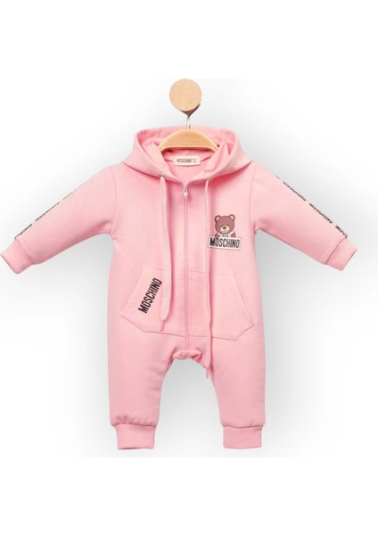 Baby Marka Moşino Desen Kapşonlu Tulum 6-24 Ay