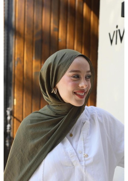 Neo Pamuk Şal Kına Yeşili Yumuşak Dokulu Dört Mevsim Şık ve Rahat Kullanım fiyatları