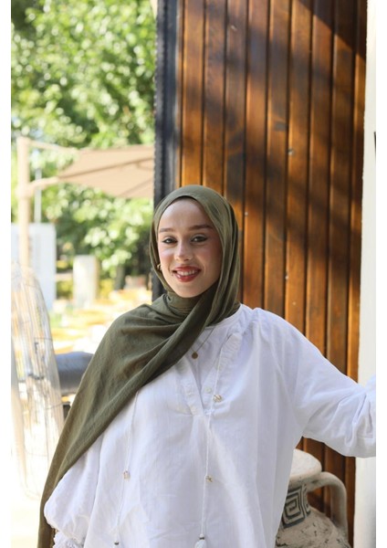 Neo Pamuk Şal Kına Yeşili Yumuşak Dokulu Dört Mevsim Şık ve Rahat Kullanım modelleri