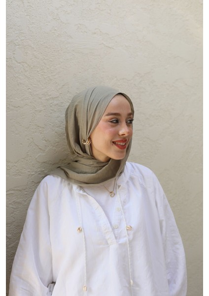 Neo Pamuk Şal Antik Bej Yumuşak Dokulu İtalyan Dikişli Püsküllü Hafif Kumaş İlkbahar Yaz Koleksiyonu modelleri