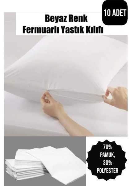 ( 10 Adet ) Fermuarlı Yastık Iç Kılıfı 50 x 70 cm , Fermuarlı Yastık Kılıfı, Yastık Şiltesi