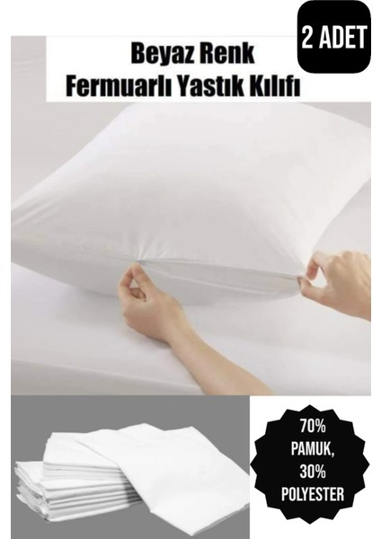 ( 2 Adet ) Fermuarlı Yastık Iç Kılıfı 50 x 70 cm , Fermuarlı Yastık Kılıfı, Yastık Şiltesi