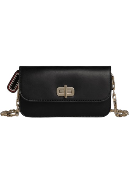 Black Iconic Tommy Leather Hero Turnlock Crossover