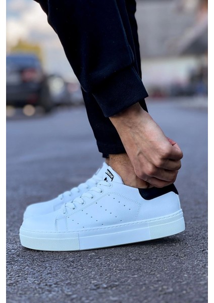 SHO983 Bağcıklı Rahat Taban Cbt Tennis Erkek Ayakkabı Beyaz/sıyah fiyatları