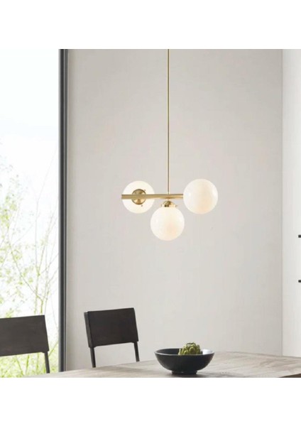 Mylights Eskitme Kaplama Üçlü Modern Spor Plofonyer Tavan Acize Opal Camlı E27