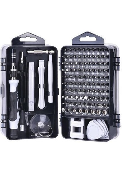 Alpotekno® 115 In 1 Hassas Tornavida Onarım Alet Manyetik Sürücü Kitli Elektronik Hassas Tornavida Seti