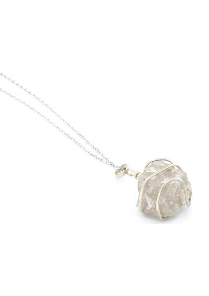 Hakiki Doğal Dumanlı Kuvars Taşı Kolye Ucu fiyatları