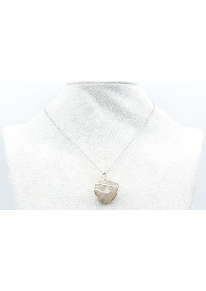 Hakiki Doğal Dumanlı Kuvars Taşı Kolye Ucu indirimleri