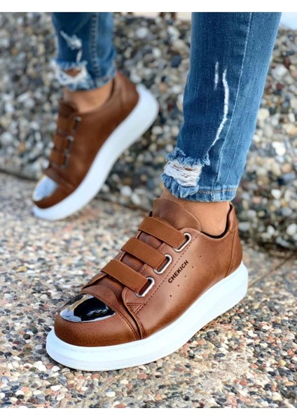 SHO251 3 Bantlı Ayna Burun Rahat Taban Cbt Mirror Erkek Ayakkabı Taba fiyatları