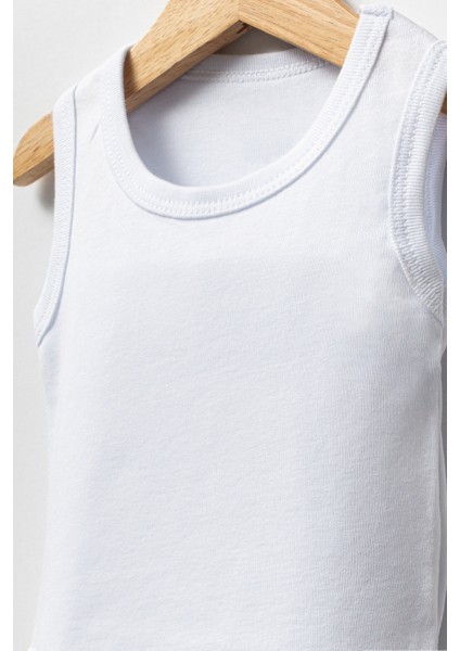 Bebek Basic Ribana Bisiklet Yaka 5'li Atlet Body %100 Pamuk