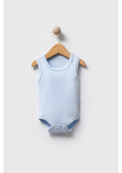 Bebek Basic Ribana Bisiklet Yaka 5'li Atlet Body %100 Pamuk