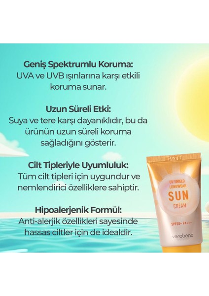 UV Shield Longwear Sun Cream SPF50 Yüksek Koruma Güneş Kremi Kore 40ml indirimleri