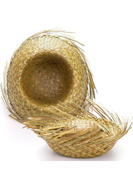 Samur Parti Parti Aksesuar & Kostüm Tropikal Parti Naturel Hasır Hawaii Şapkası 13 x 36 cm fırsatları