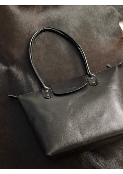 Omuz Çantası Hakiki Deri El Yapımı Büyük Boy Kadın Çantası