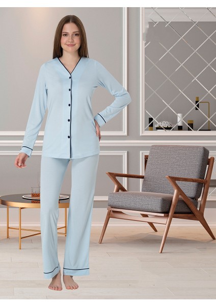 Lohusa Pijama Takımı Mavi - 5072