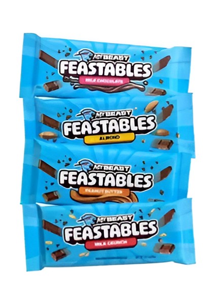 Mr.beast Feastables Pack 4 Kıng Size Bar 4X60GR