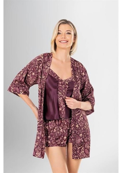 Aria's Closet 3'lü Şort Takımı Desenli