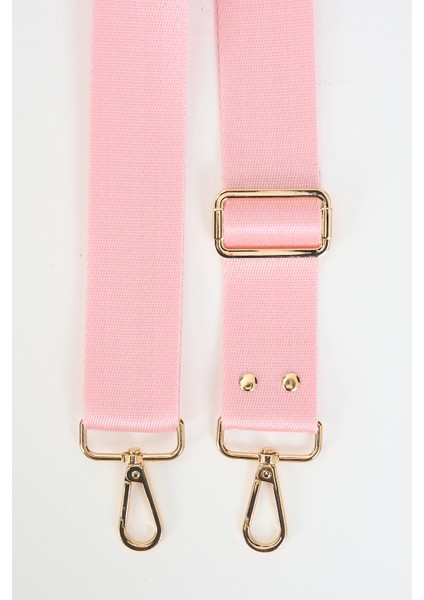 Baby Pink Toz Pembe Çanta Sapı Ayarlanabilir Gold Detaylı (Polyester) 110 cm G:4 cm modelleri