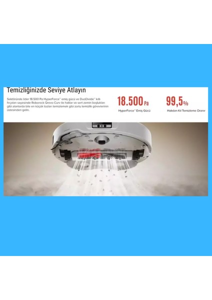 Ultra Emiş Gücüyle Lüx Akıllı Robot Süpürge Beyaz