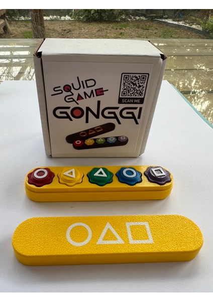 Sarı Kutulu,Çelik Bilyalı Gongi Squid Game 2 Gonggi 5 Taş Oyunu, Kalamar Oyunu,Beş Taş Oyunu,kore Oyunu