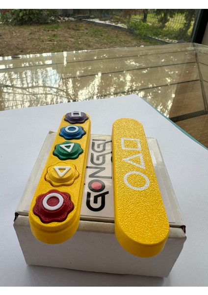 Sarı Kutulu,Çelik Bilyalı Gongi Squid Game 2 Gonggi 5 Taş Oyunu, Kalamar Oyunu,Beş Taş Oyunu,kore Oyunu modelleri
