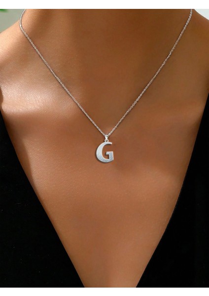 925 Ayar gümüş kolye "G"harfi SM609 fiyatları